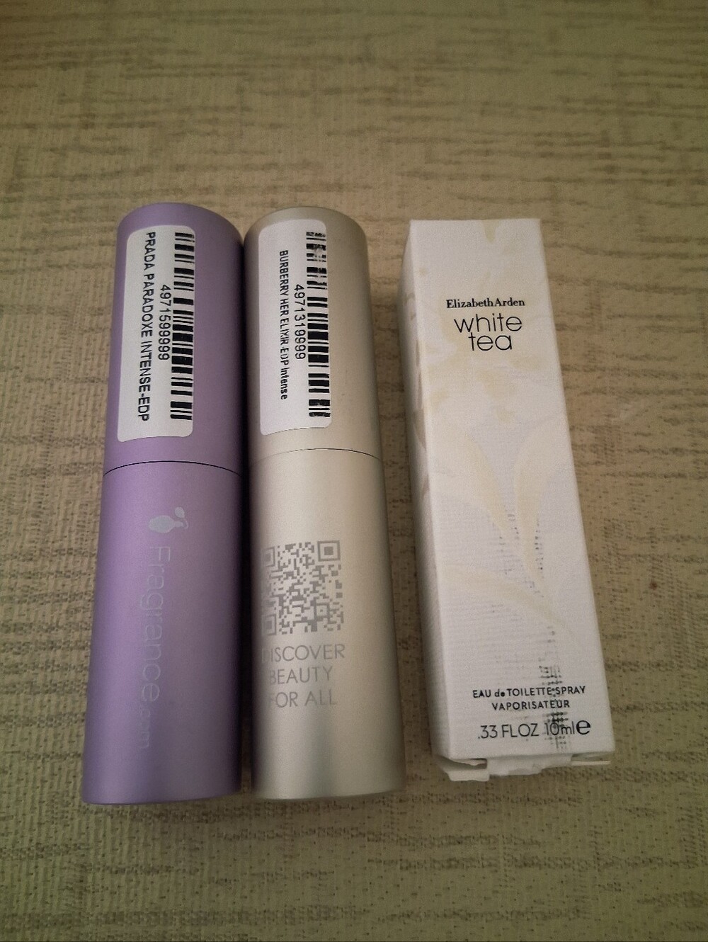 Prada Paradoxe Intense/ Burberry Her Elixir/ White Tea